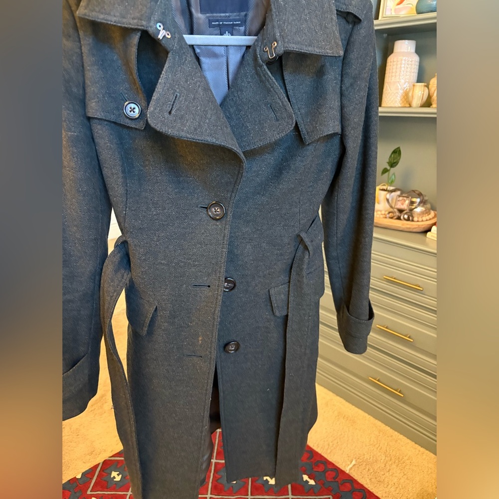 Banana republic Italian wool safari green size S Trench Coat